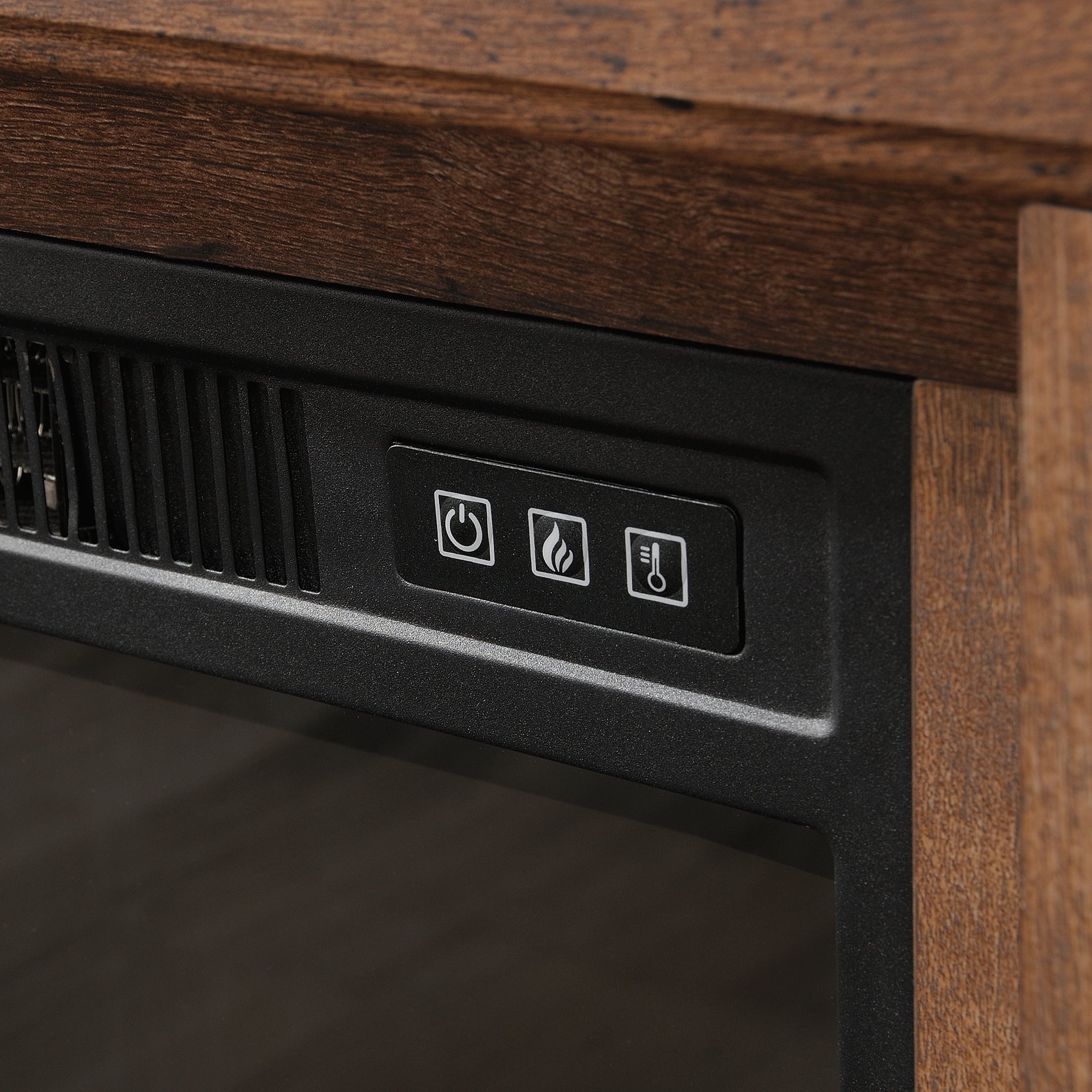 Rustic Fireplace TV Stand for TVs up to 50", Vintage Oak Finish S64604