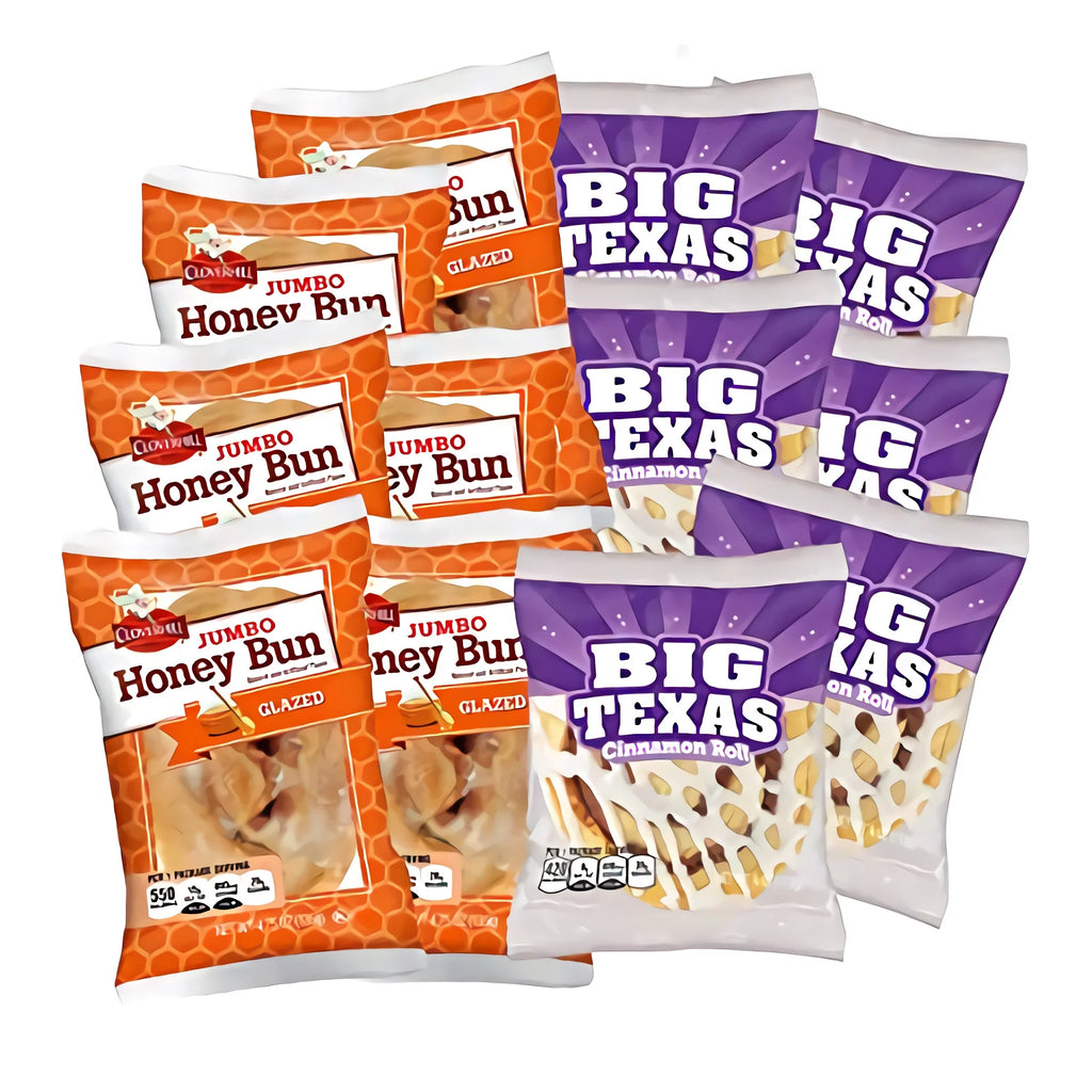 Jumbo Glazed Honey Bun & Cinnamon Roll Combo, 12 Pack Y560