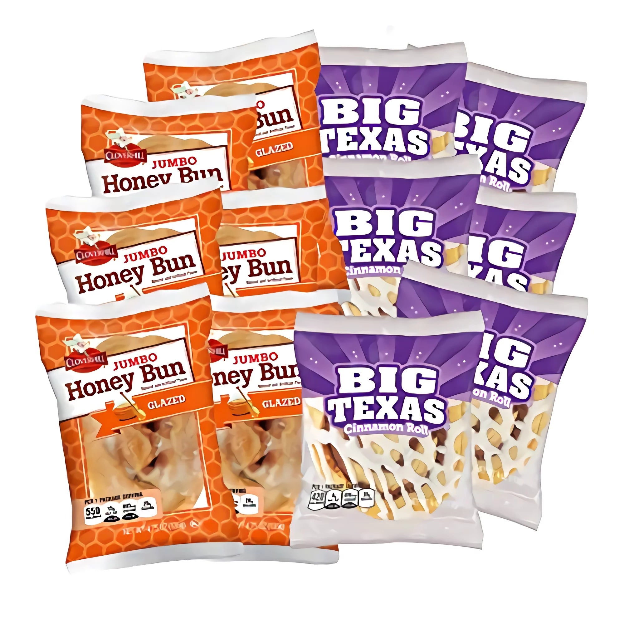 Jumbo Glazed Honey Bun & Cinnamon Roll Combo, 12 Pack Y560