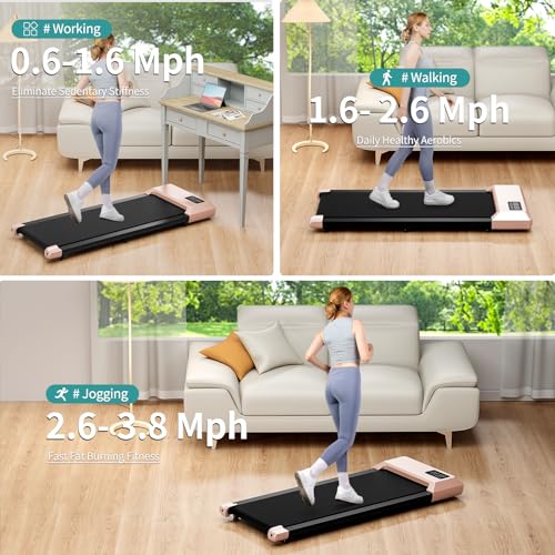 Walking Pad Under Desk Treadmill for Home, Portable Mini Treadmill with Remote Control L935519