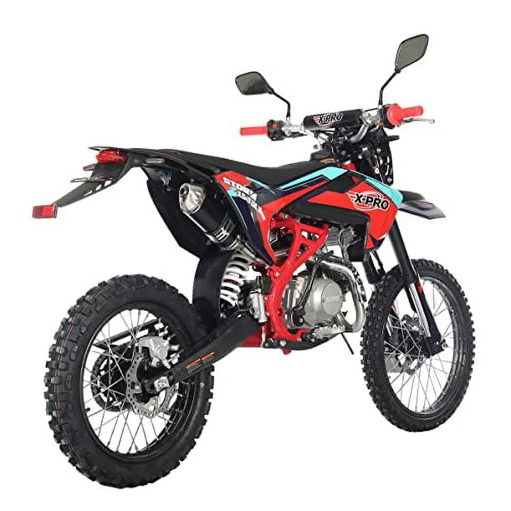 150cc Gas Pit Dirt Bike with Lights, 4-Speed Manual, 19"/16" Tires V5877