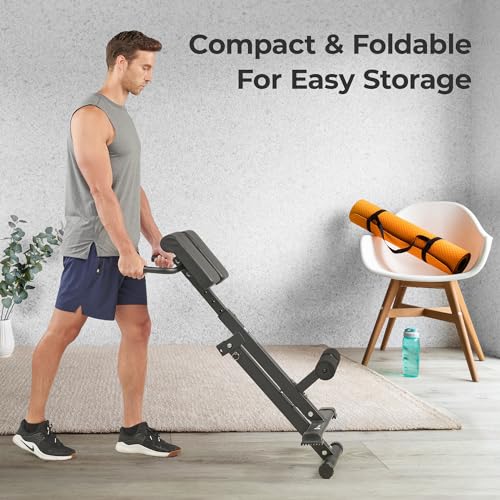 Roman Chair Hyperextension Bench for Glute, Hamstring and Lower Back V777
