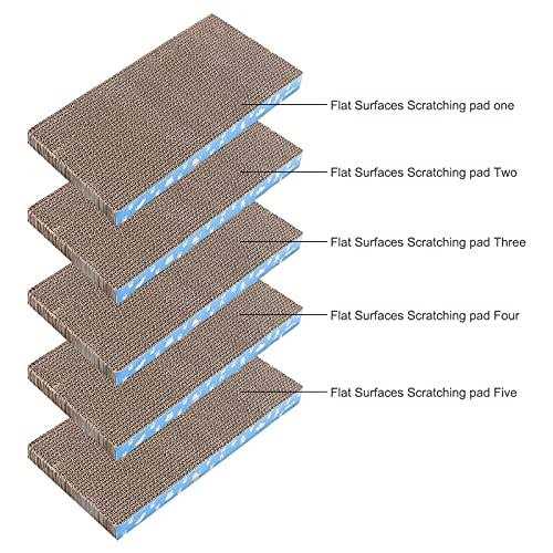 Cat Scratch Pad Cardboard, Reversible, 5 Pack J5249
