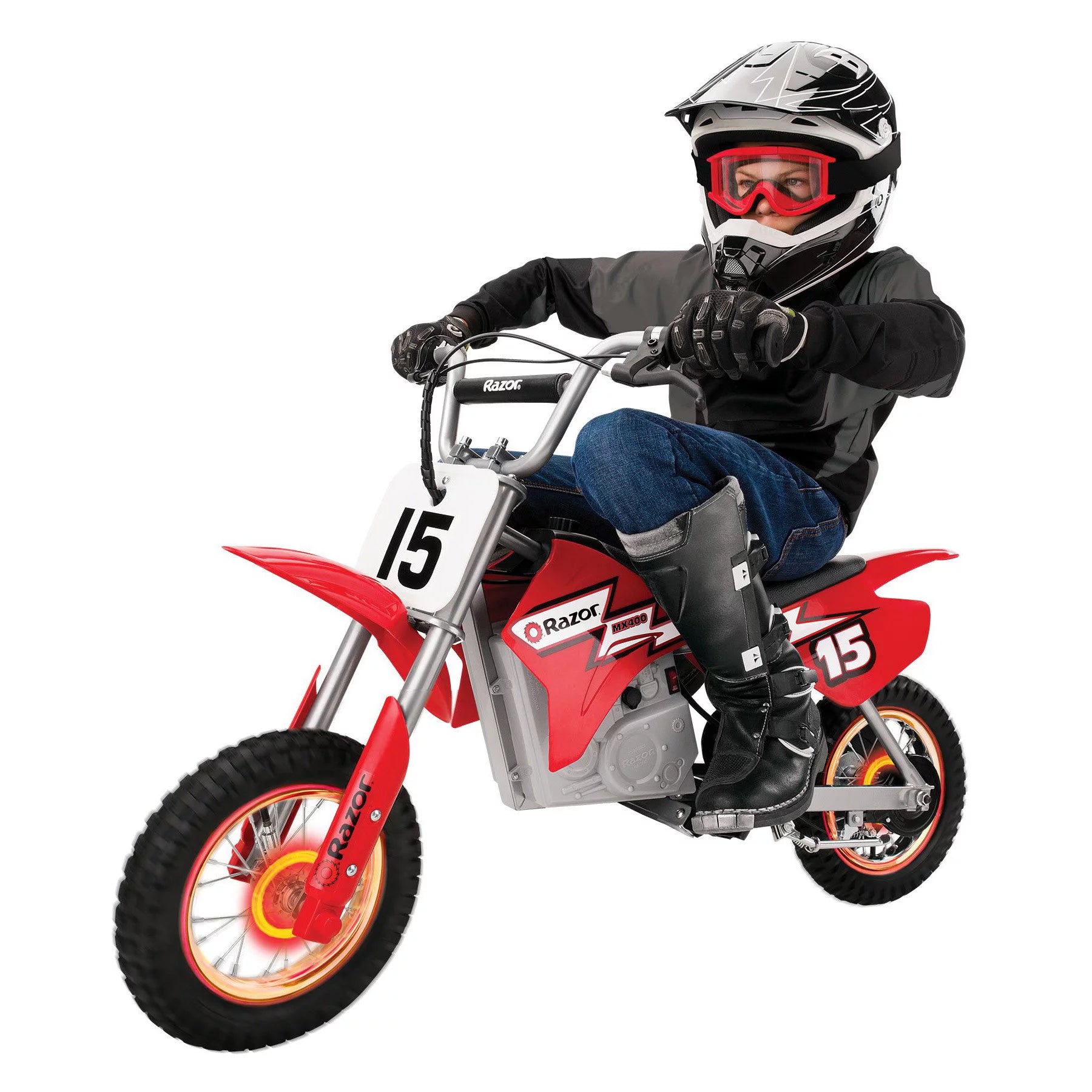 24V Electric Toy Motocross Motorcycle Dirt Bike, Red V8061