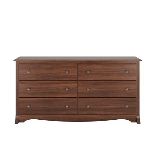 Rustic White Double Drawer Dresser with Nightstand B8769