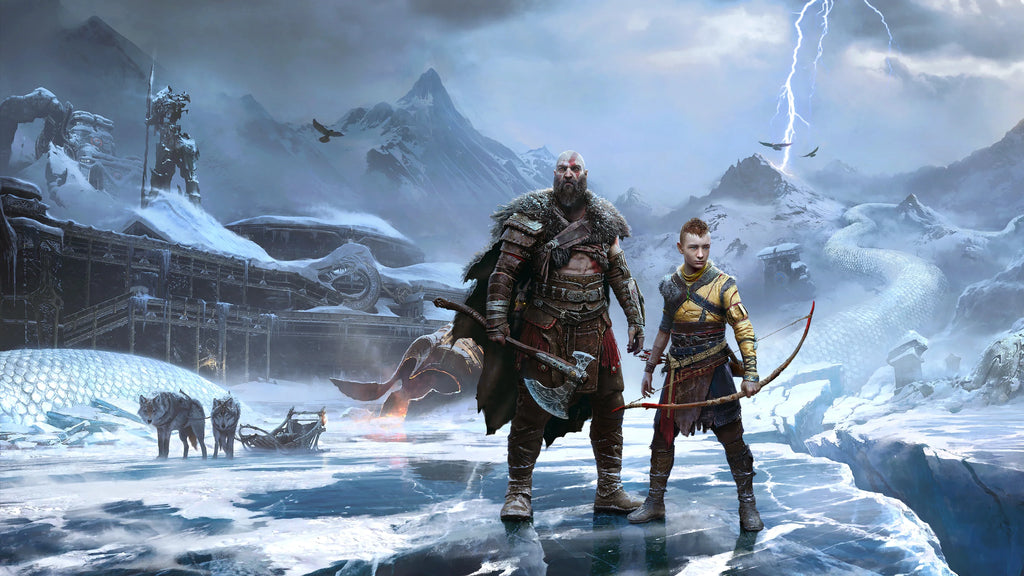 PS5 Slim 2TB Digital Edition Gaming Console with God of War Ragnarok Bundle and 8K HDMI Cable O165295