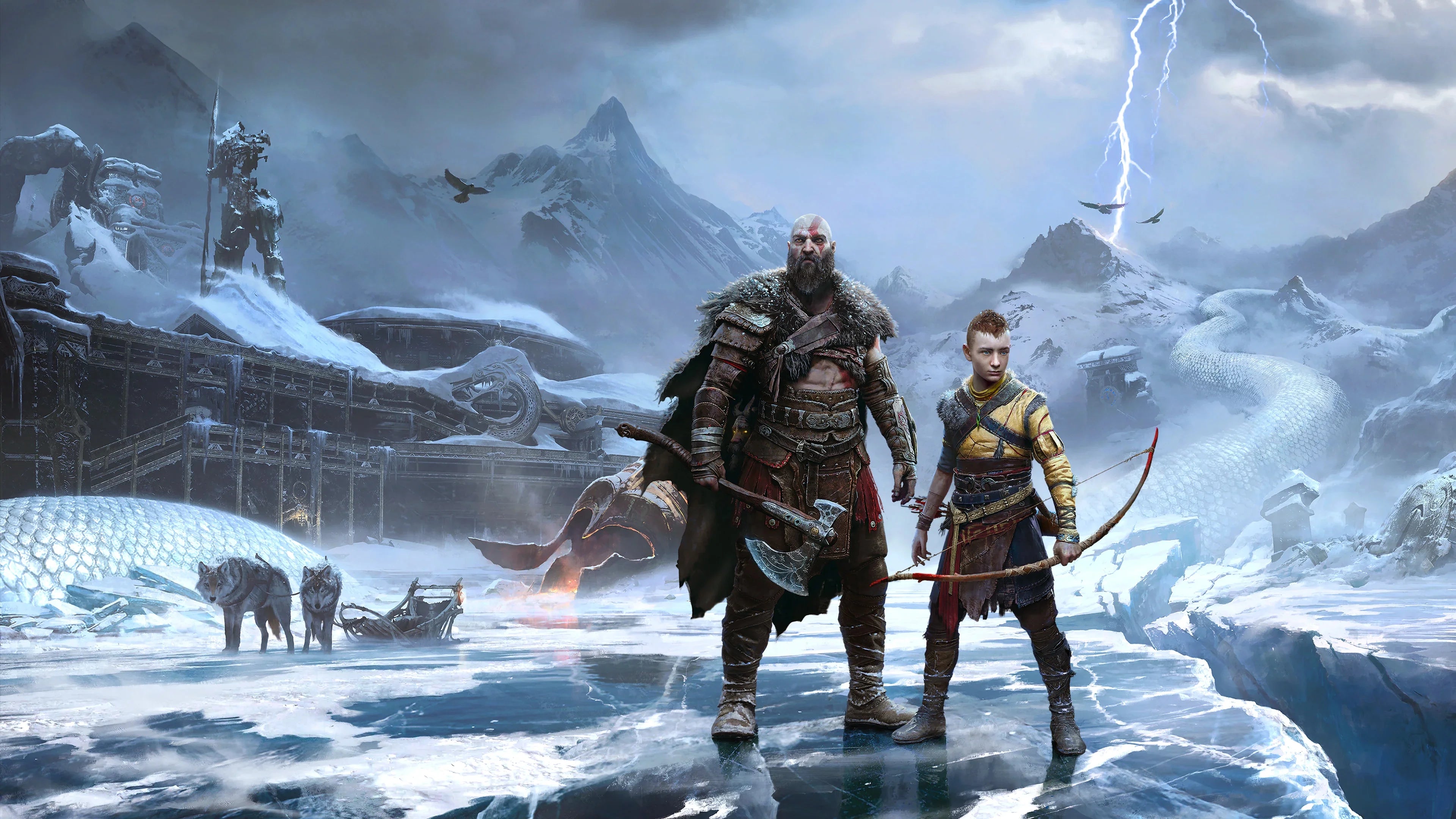 PS5 Slim 2TB Digital Edition Gaming Console with God of War Ragnarok Bundle and 8K HDMI Cable O165295