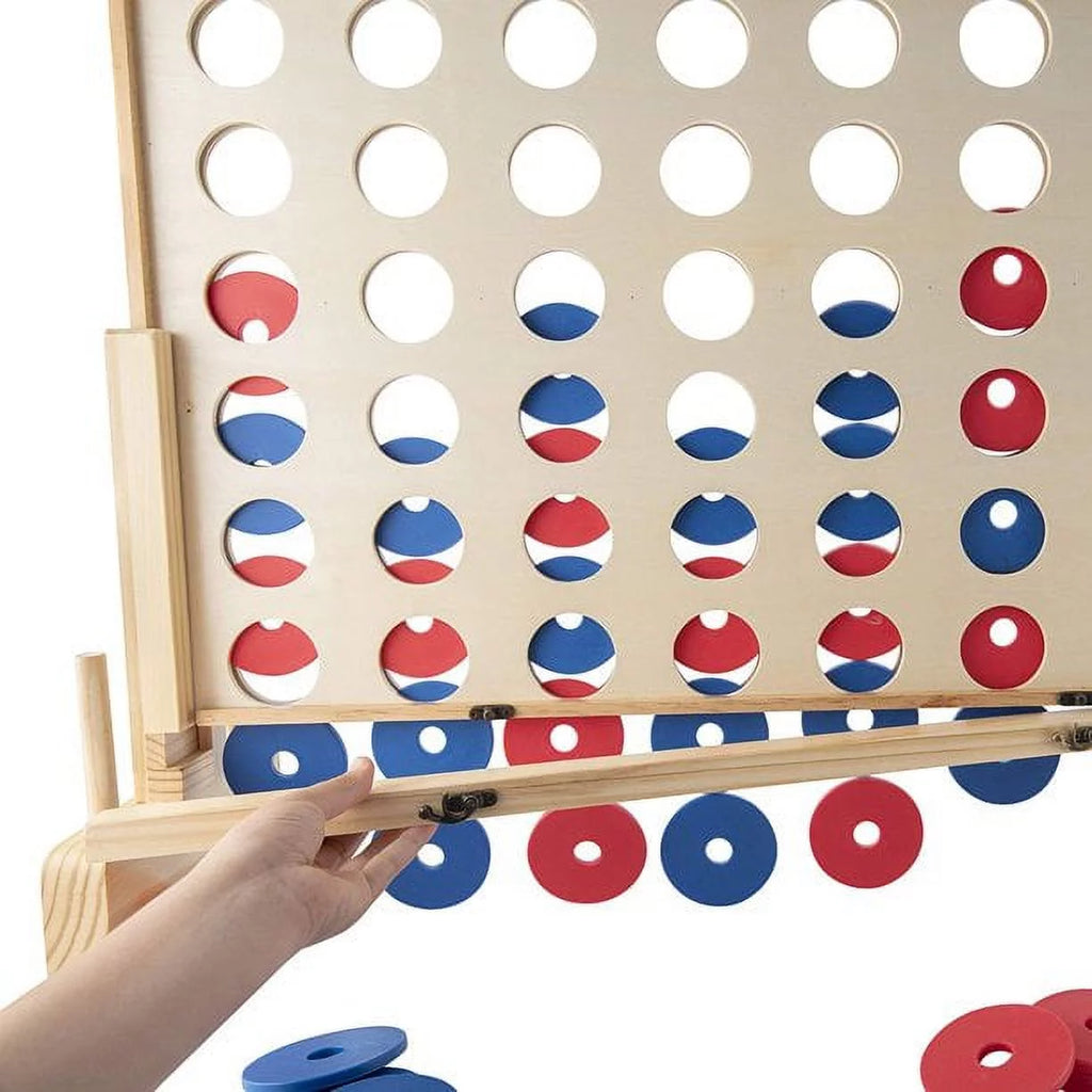 Giant Connect 4 Game - 4 in A Row Wooden Family Game Indoor/Outdoor Use J122