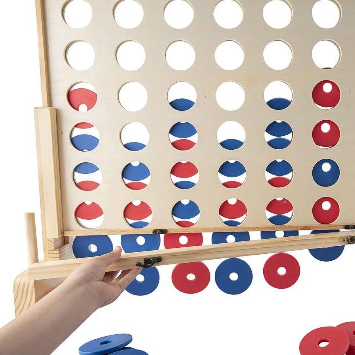 Giant Connect 4 Game - 4 in A Row Wooden Family Game Indoor/Outdoor Use J122