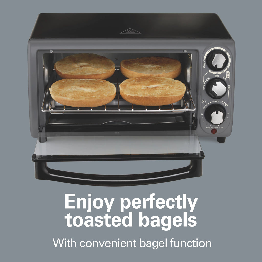 Toaster Oven, Black with Gray Accents Q18407