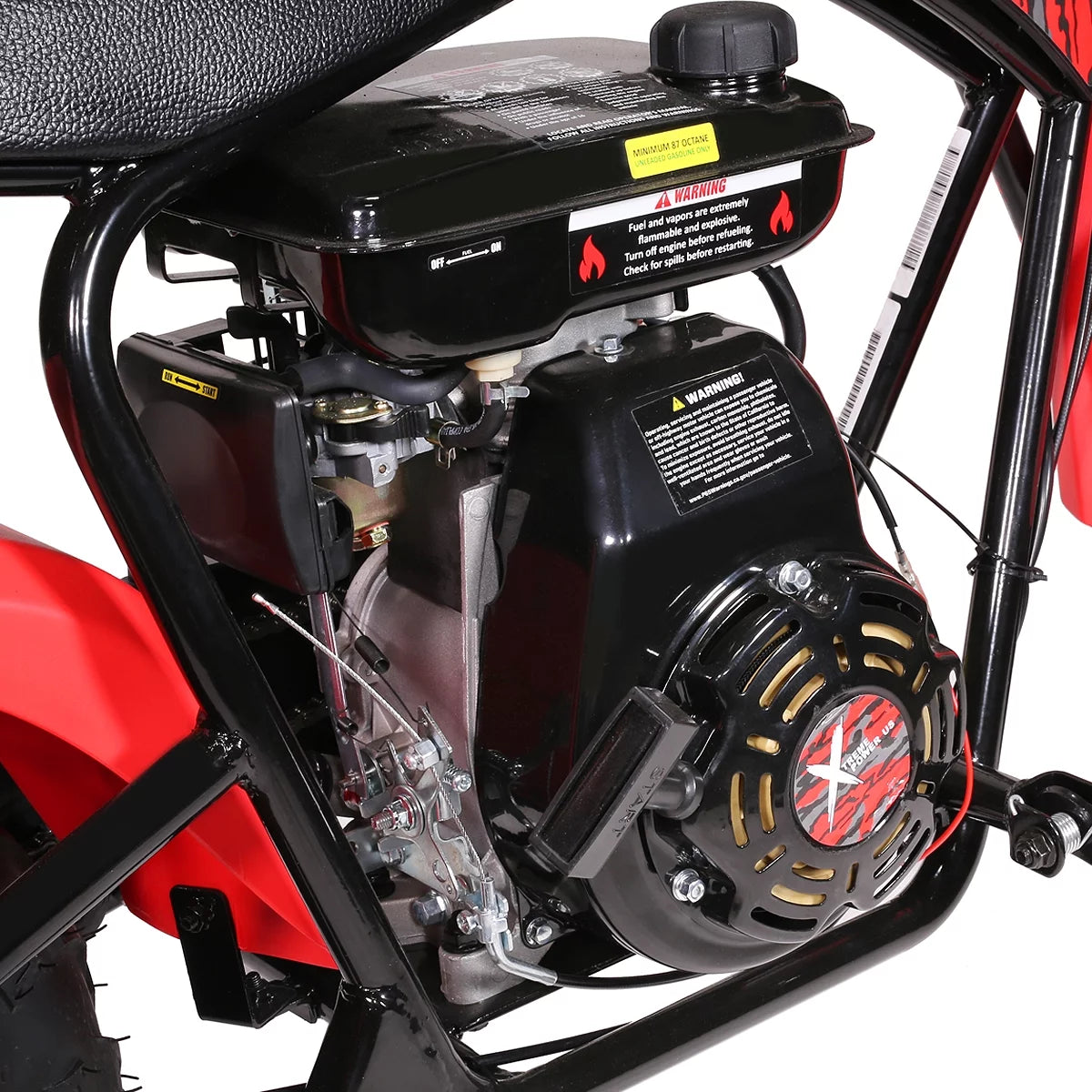 99cc Gas Powered Mini Bike for Adults Red/Black Z61006