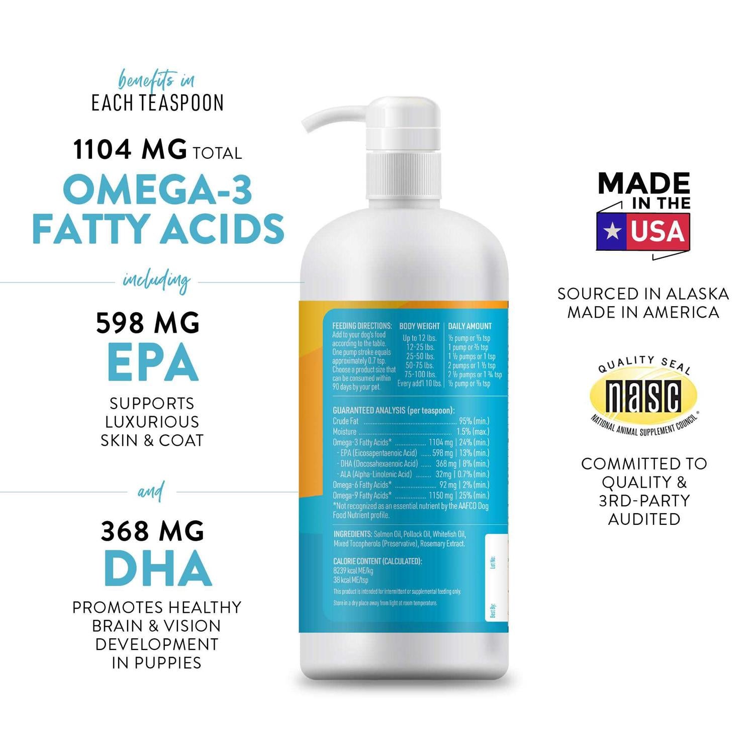 Omega 3 Dog Food Supplement for Skin & Coat H163