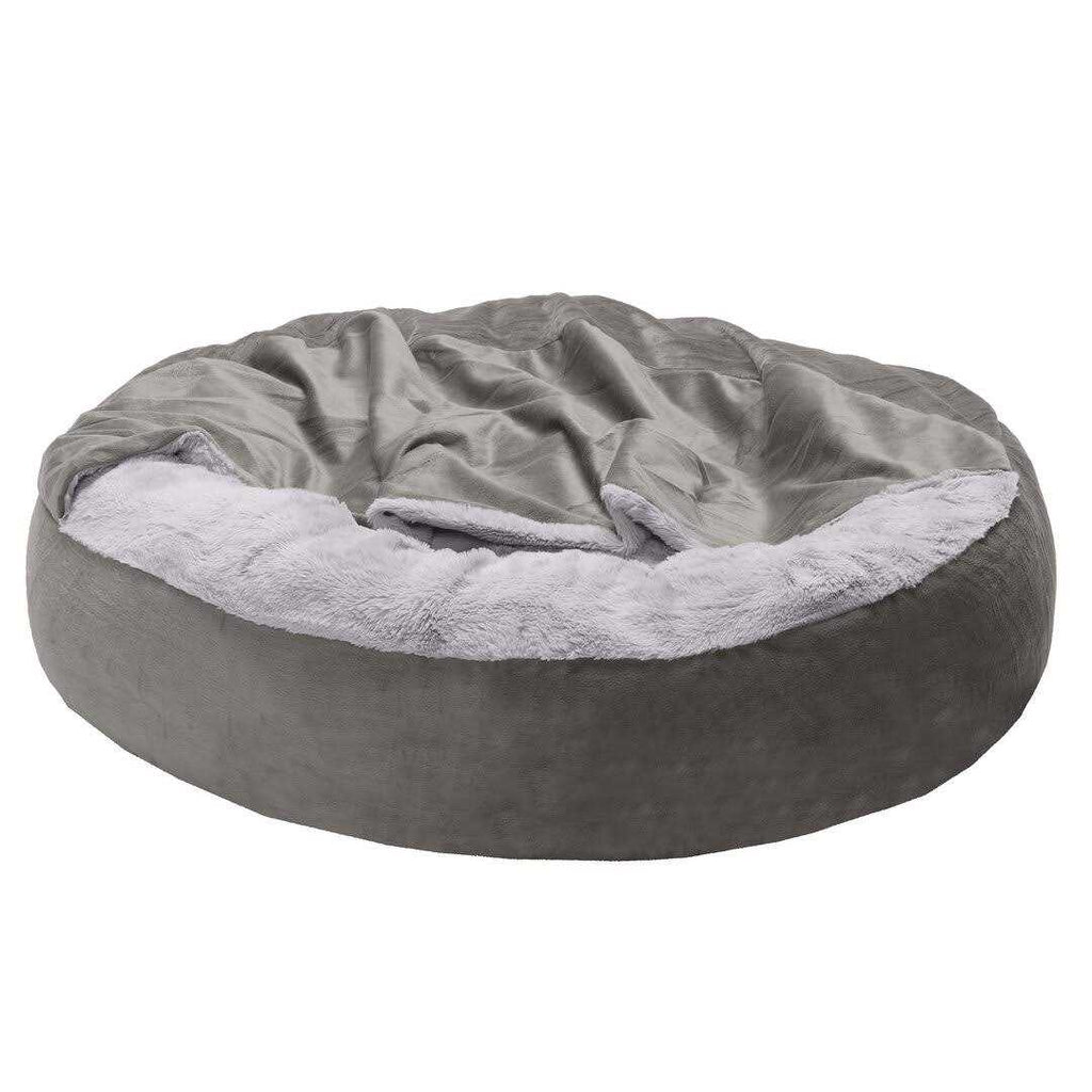 Faux Fur Hooded Donut Bed F525