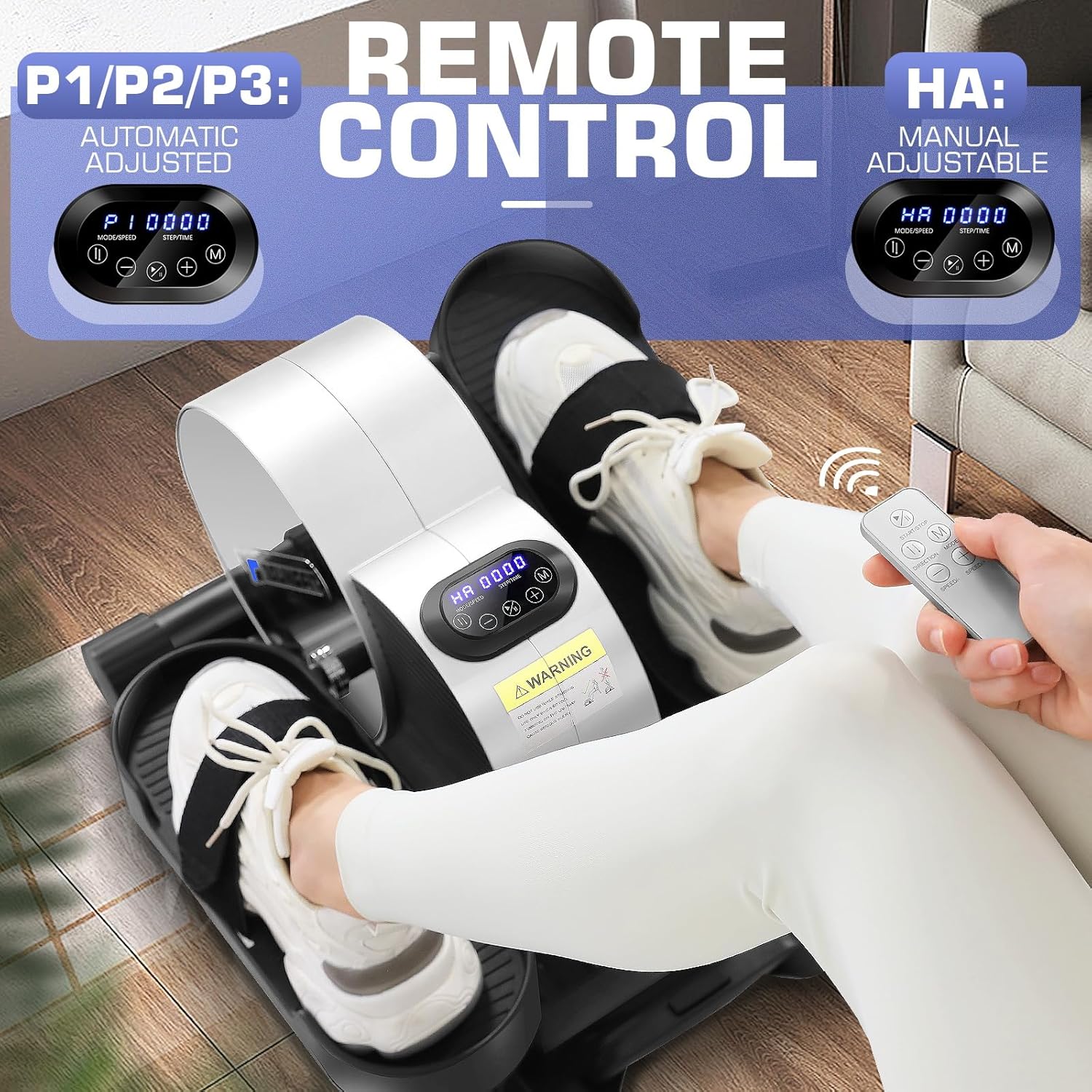 Under Desk Elliptical with Fitness App and LCD Display G7394