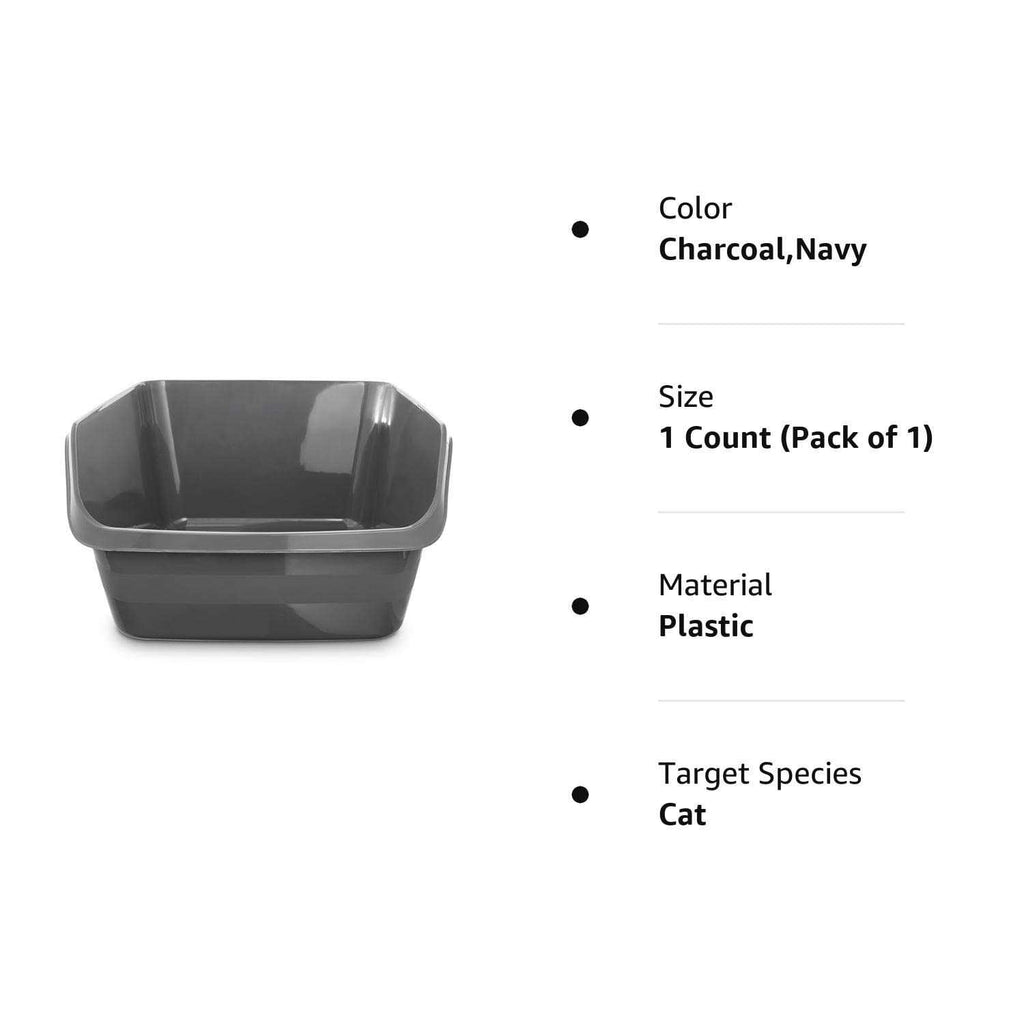 Charcoal High-Back Cat Litter Box I922550