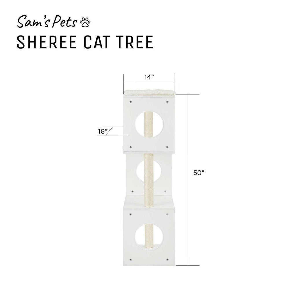 White Cat Tree B9407