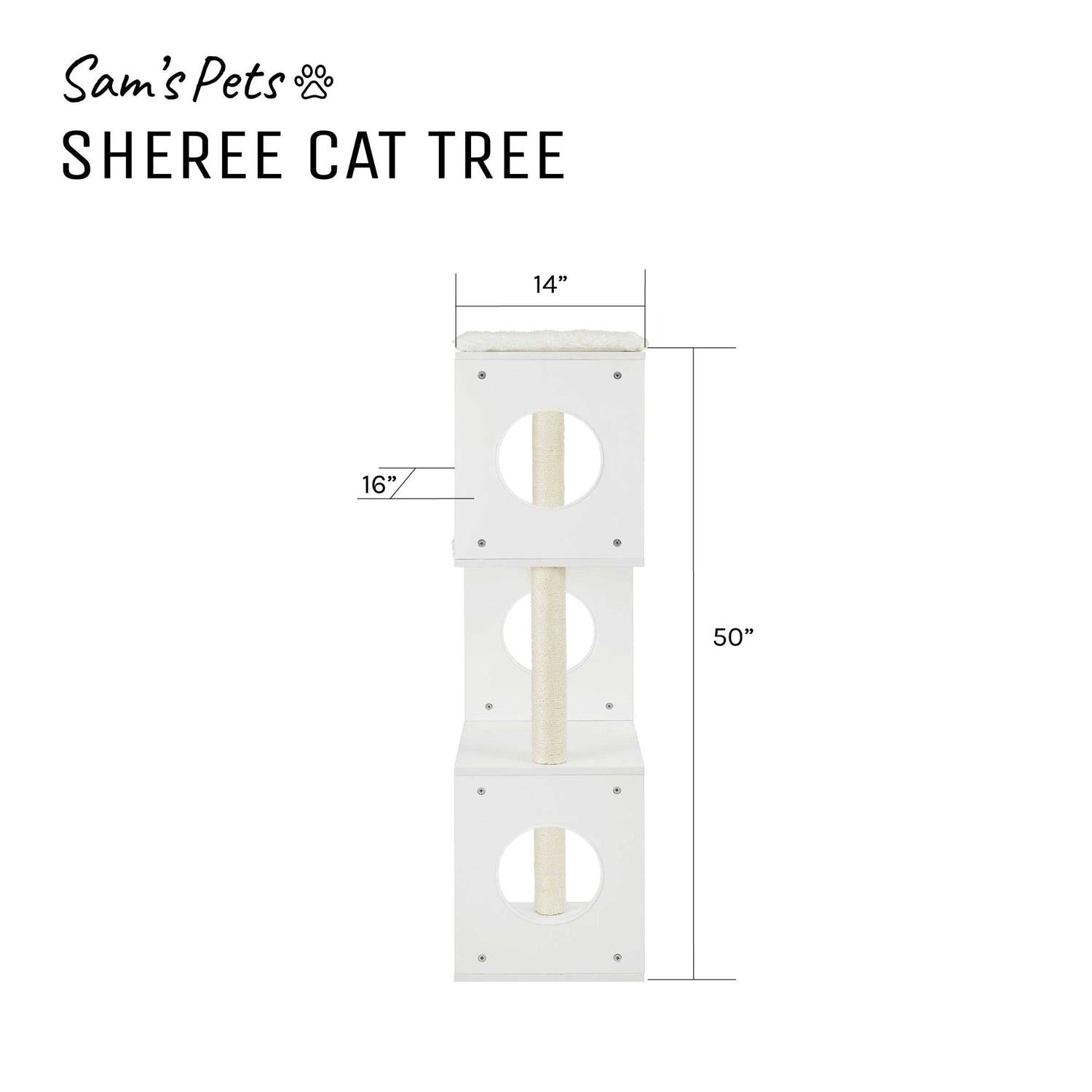 White Cat Tree B9407