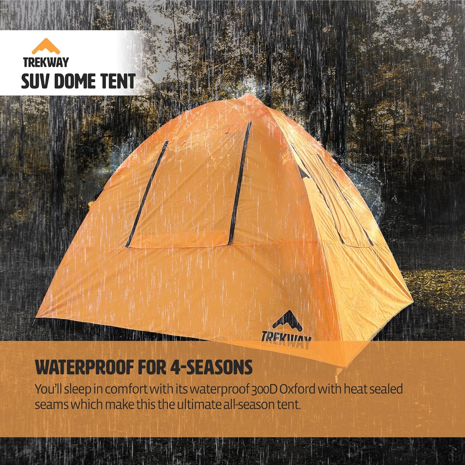 Waterproof Instant Camping Tent for SUV, 9 x 9 ft, Sleeps 7 N2863