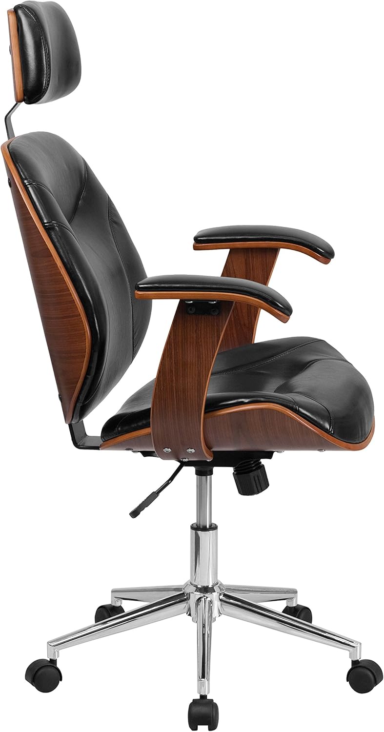 High Back LeatherSoft Executive Swivel Office Chair with Arms P72651