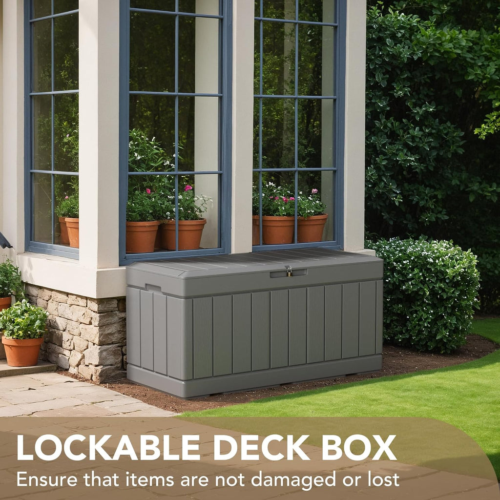 Outdoor Storage Box for Patio Cushions, Waterproof, Lockable K79848