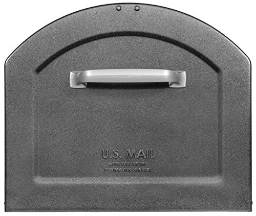 Galvanized Steel Post Mounted Mailbox, Pewter M364249