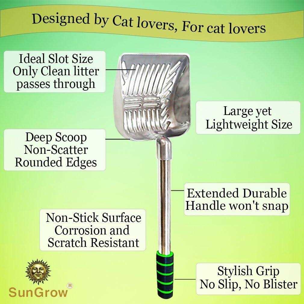 Metal Cat Litter Scoop for Clumping Clay & Dog Poop Picker B816