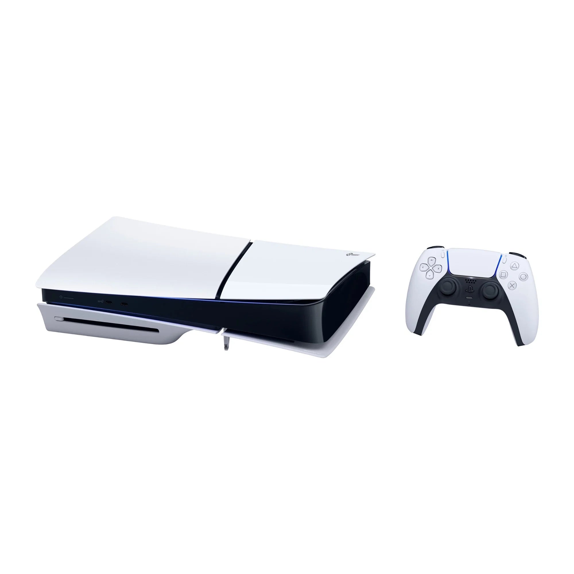 PlayStation 5 Slim Disc Edition Gaming Console with Two Controllers and Spider-Man 2 Game W709