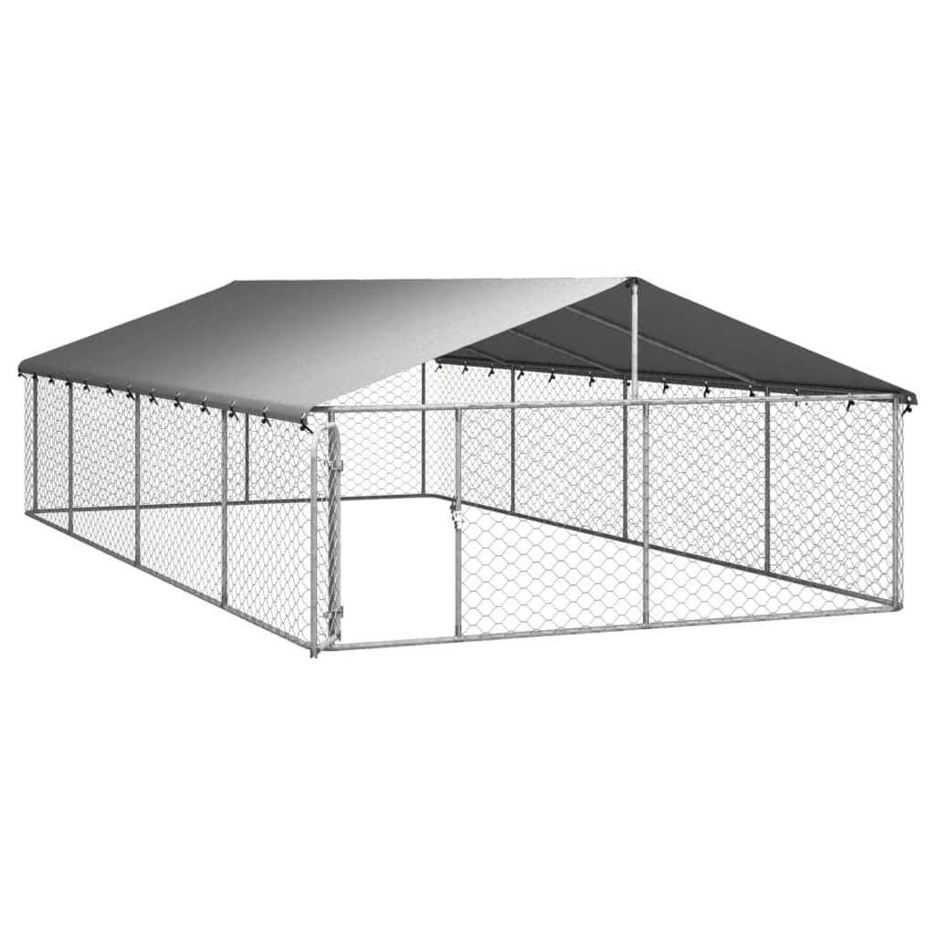 Outdoor Dog Kennel with Roof U30525