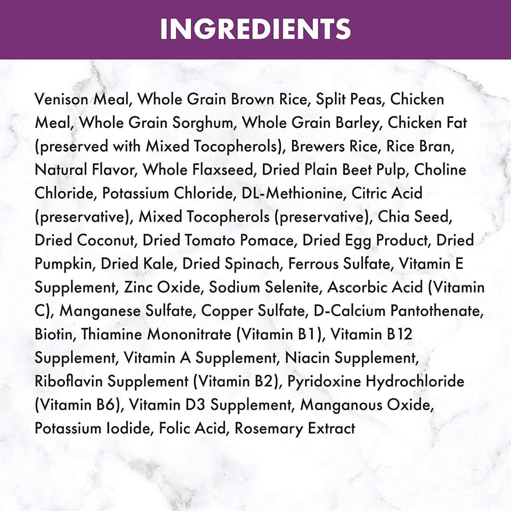 Adult Venison Meal & Brown Rice Recipe Dry Dog Food Y952