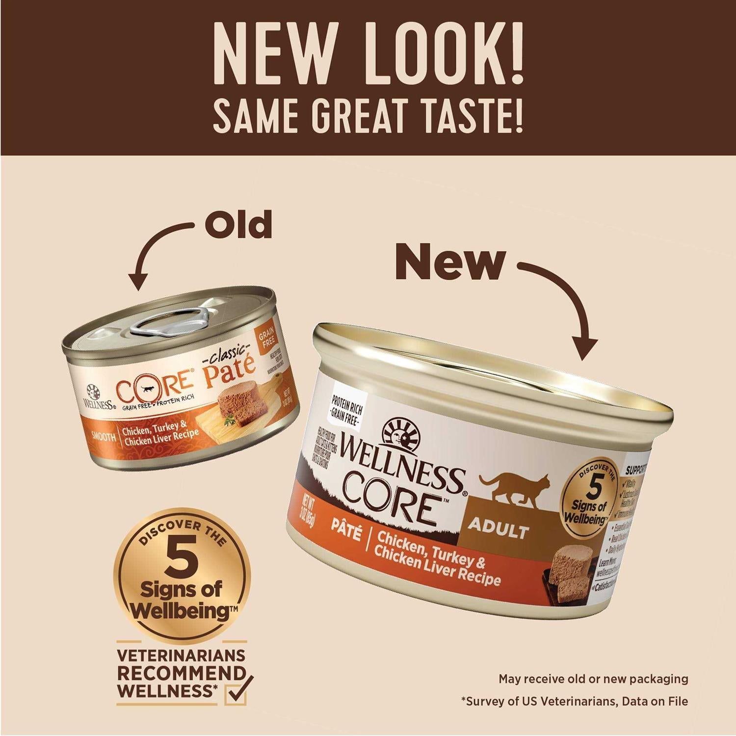 Natural Grain-Free Chicken Turkey & Liver Pate Canned Cat Food N6510