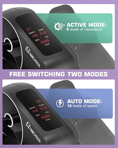 Under Desk Elliptical Machine with Resistance and Speed Modes, Leg Exerciser for Sitting W399