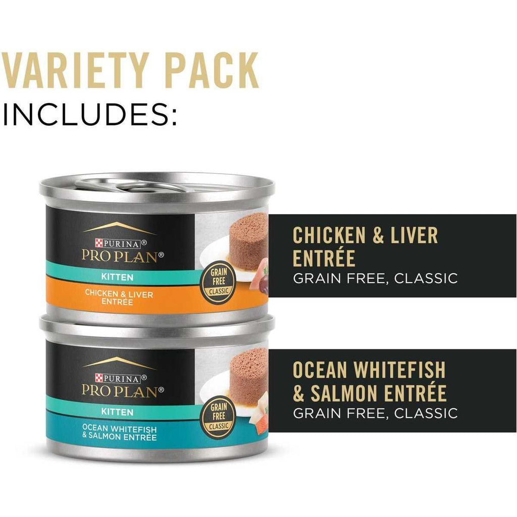 Grain-Free Chicken & Liver & Salmon Variety Pack Wet Kitten Food D815105