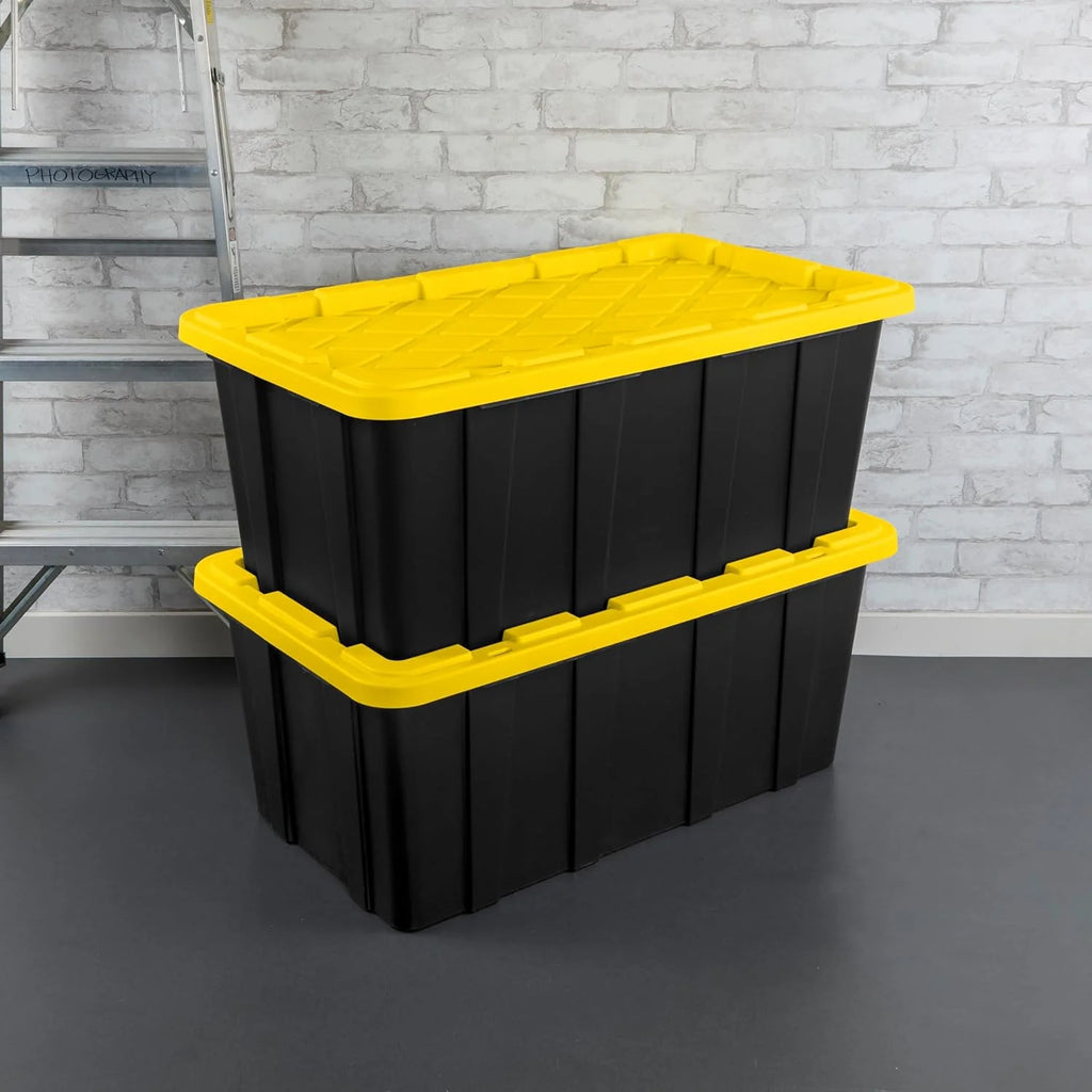 Stackable Storage Bin with Lid, 4-Pack S981