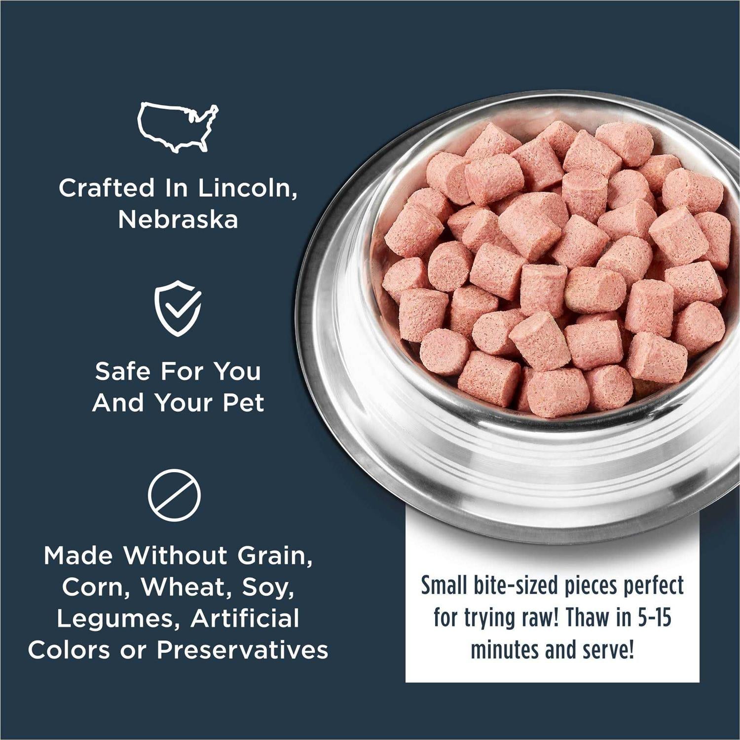 Raw Frozen Bites Grass Fed Lamb Recipe Dog Food Y297