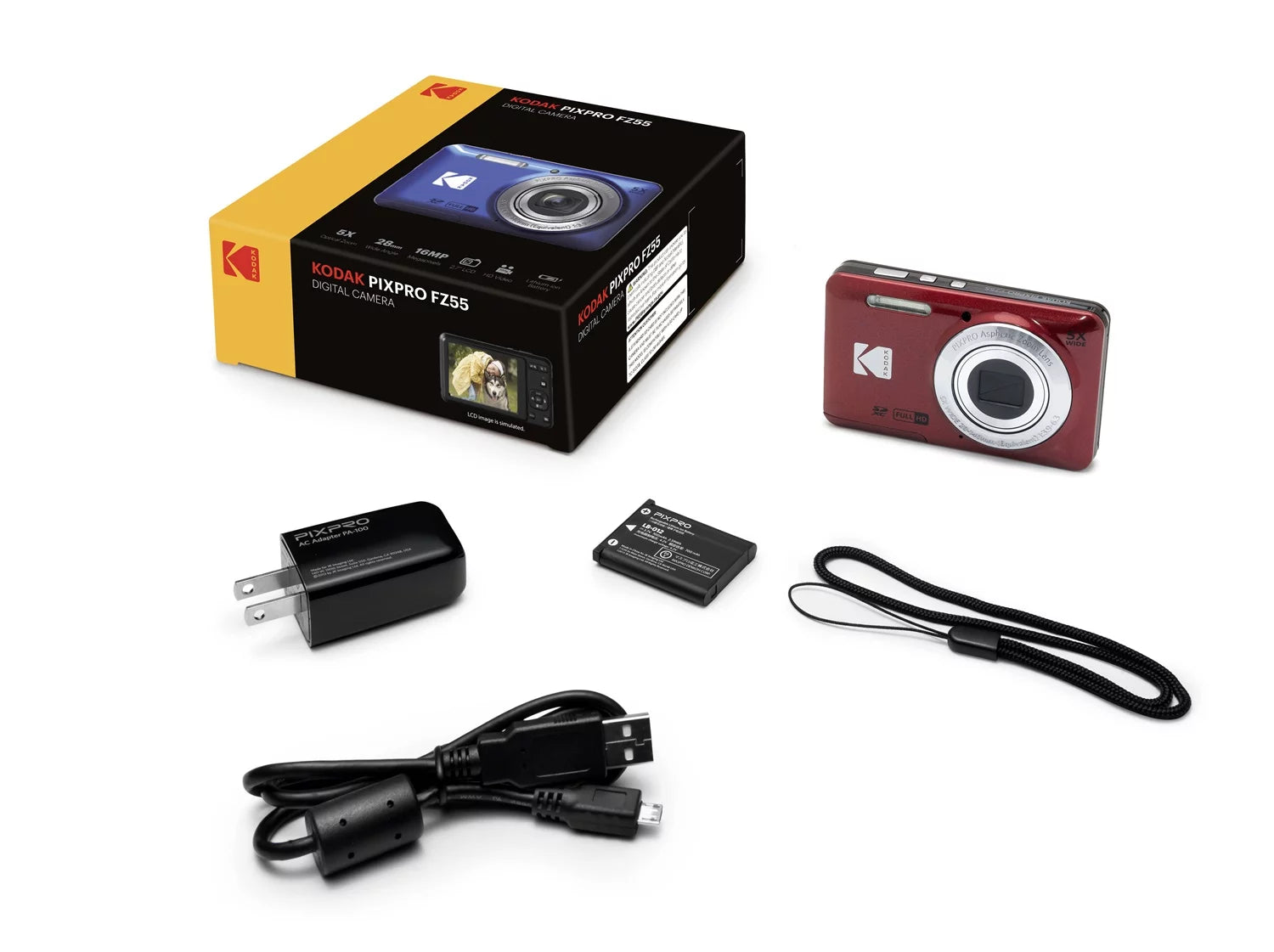 Digital Camera with 128GB Memory Card and Case B7716
