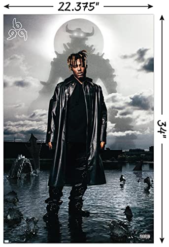 Juice WRLD Fighting Demons Album Cover Wall Poster, 22.37" x 34", Unframed U648
