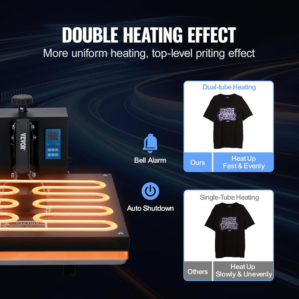 Heat Press Machine 16 x 20 in, Clamshell Sublimation Transfer Printer Q933526