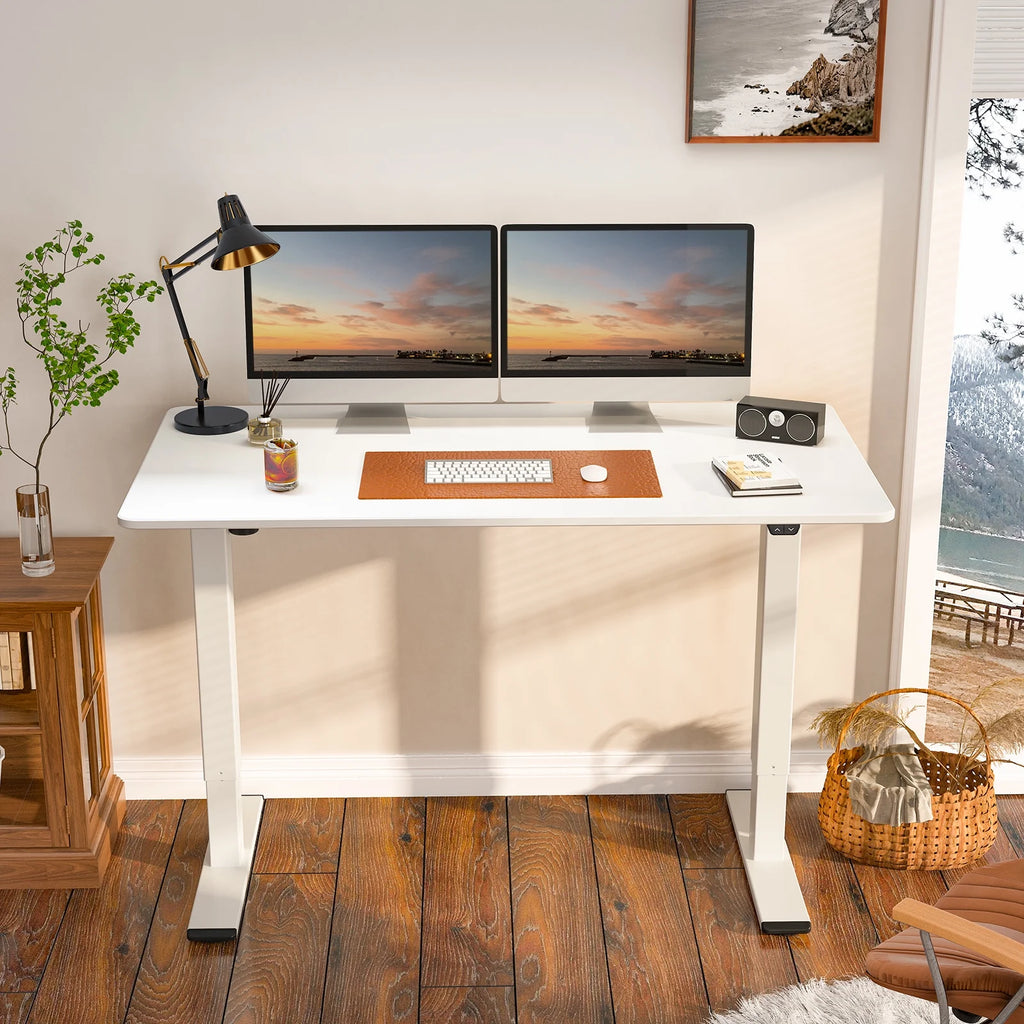 Electric Height Adjustable Desk 55x28 White E959