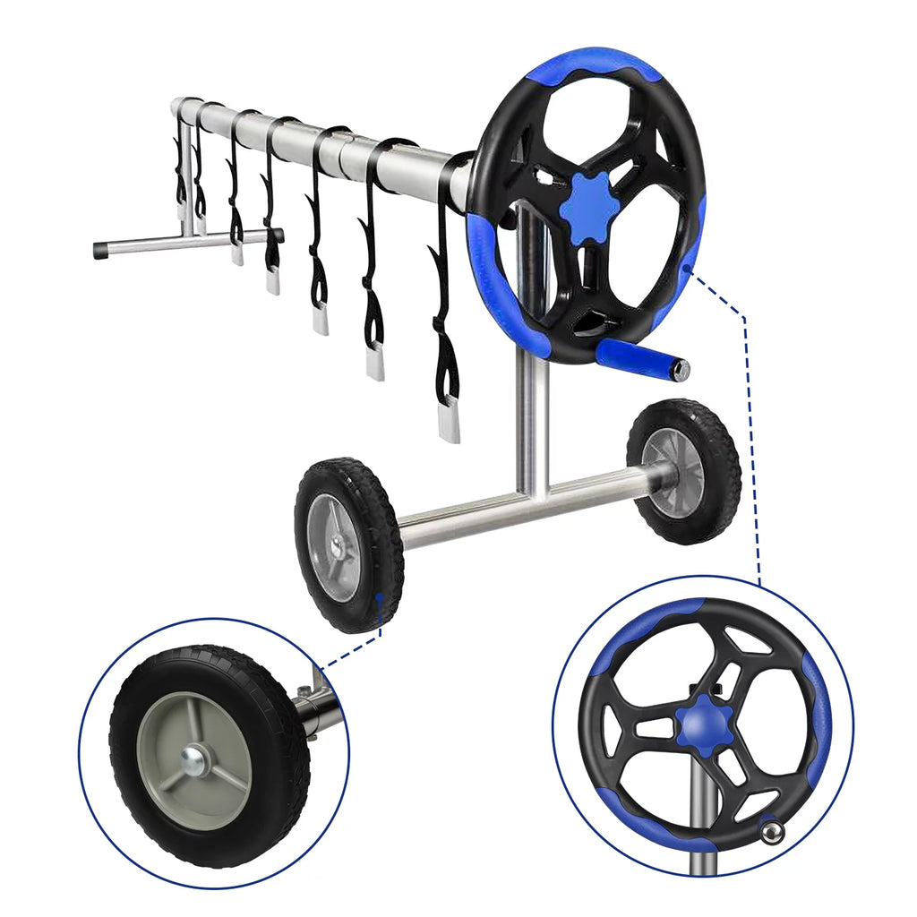 20 ft Aluminum Pool Cover Reel Set for Inground Swimming Pool E7000