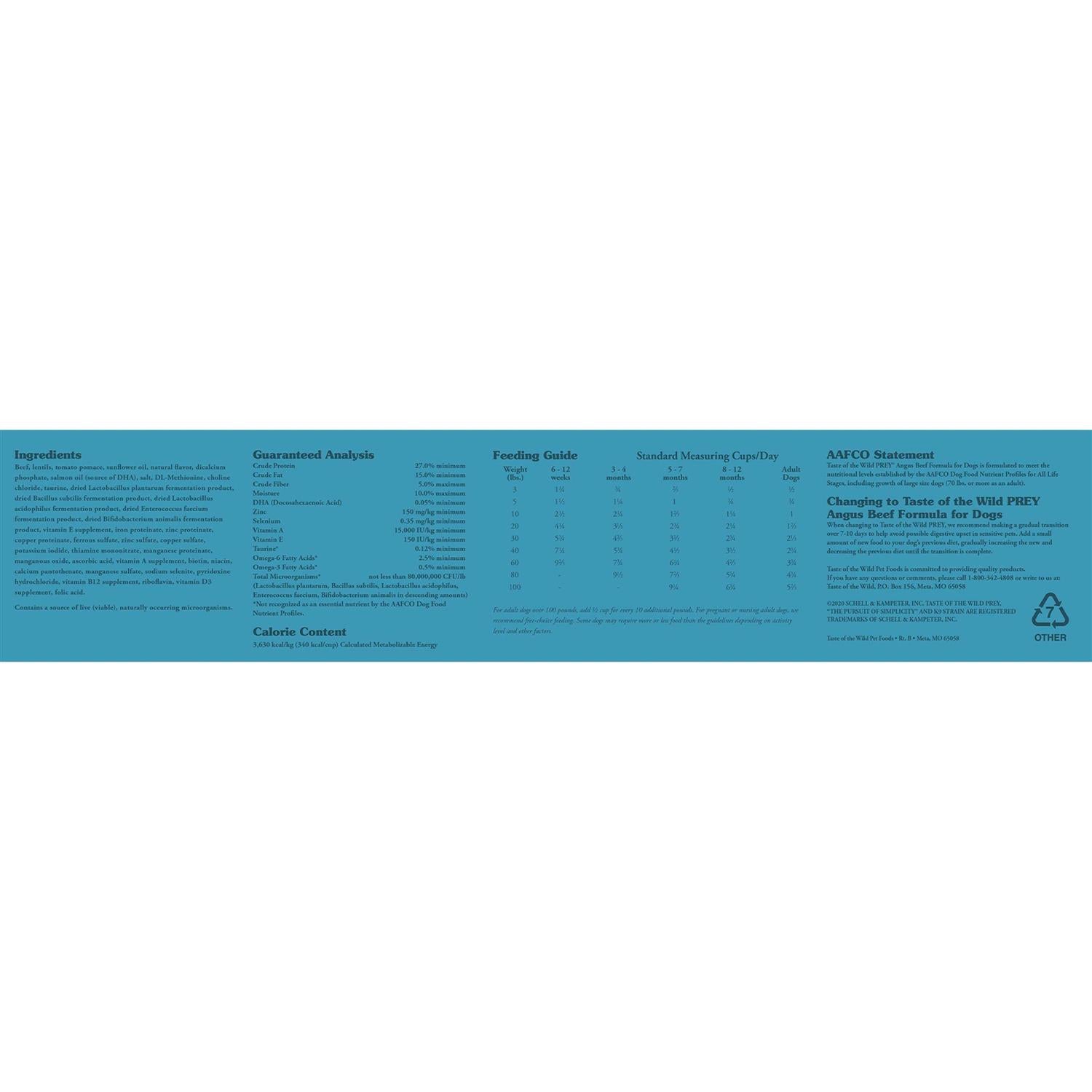 Angus Beef Dog Food S9052