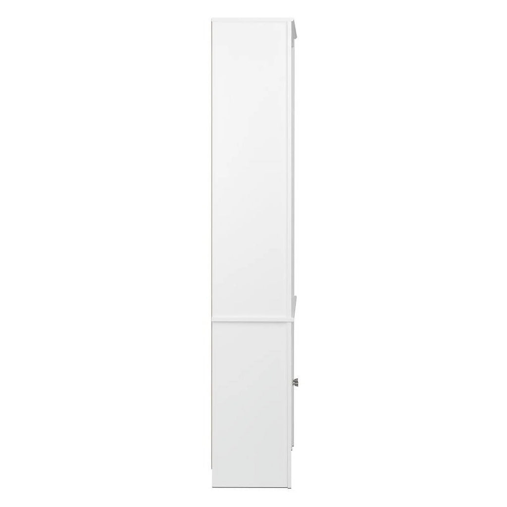 Tall 6 Shelf Bookcase with 2 Shaker Doors V882
