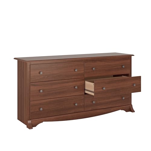 Rustic White Double Drawer Dresser with Nightstand B8769