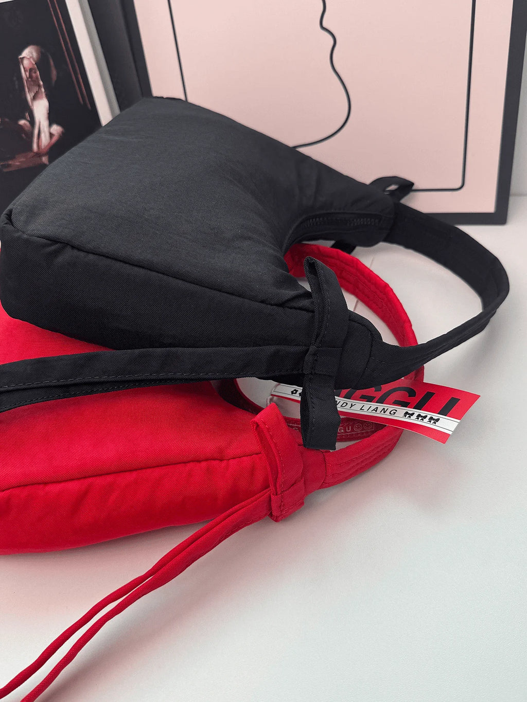 Mini Bow Nylon Handbag P87138