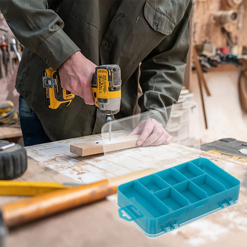 Plastic Small Parts Storage Box with Lid, 2 Pack A6458