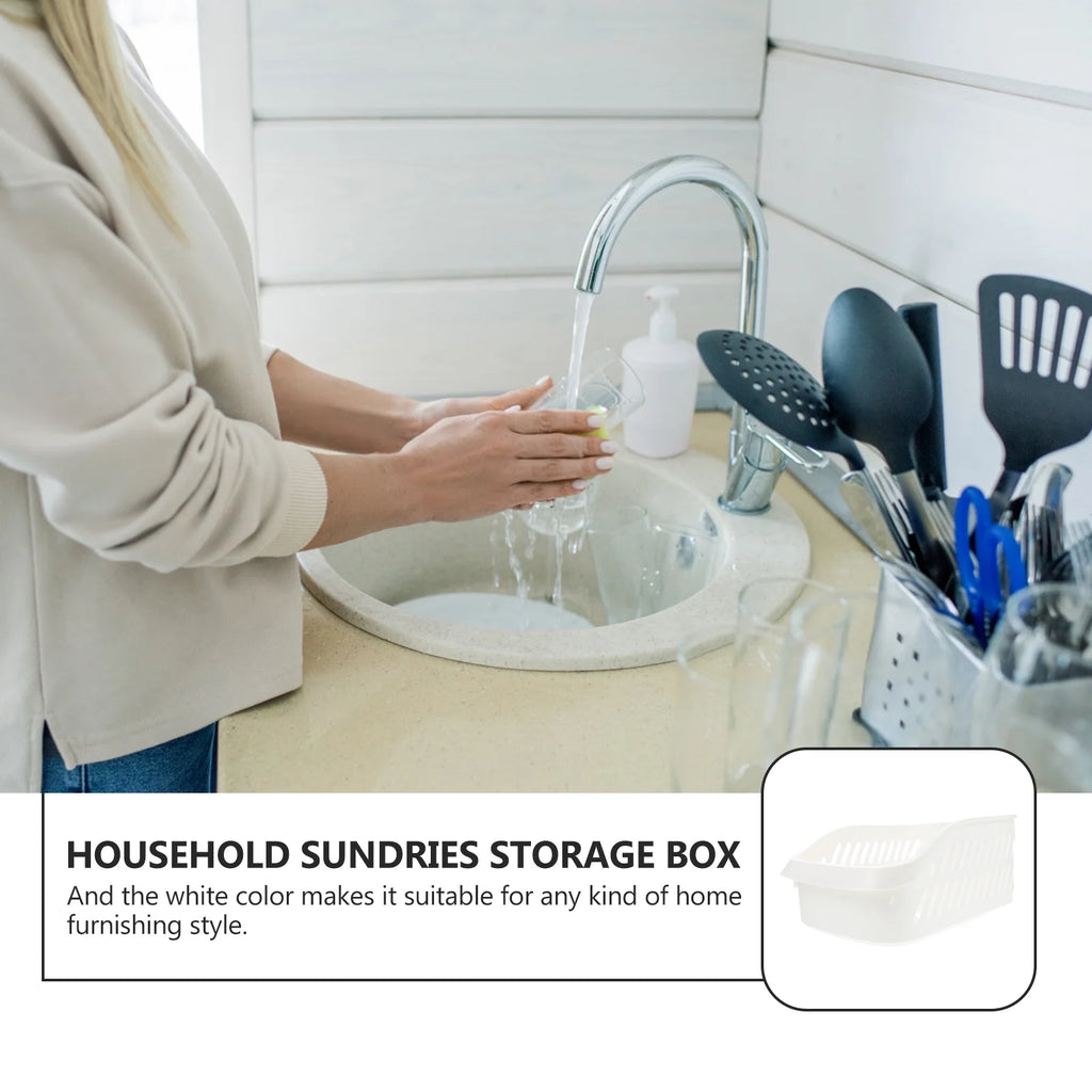 White Storage Basket Toy Bins O148209