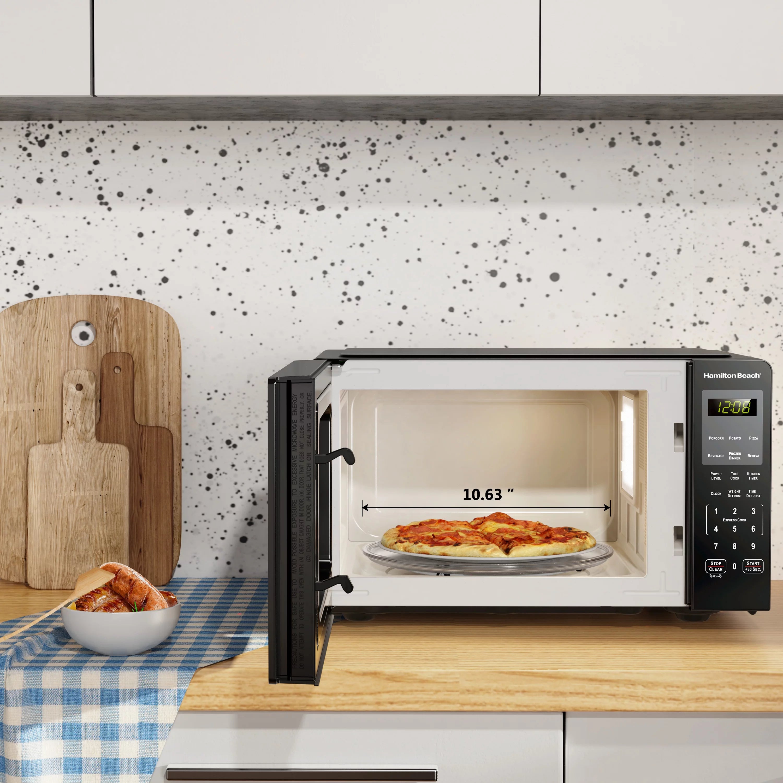 Countertop Microwave Oven, Stainless Steel I8763
