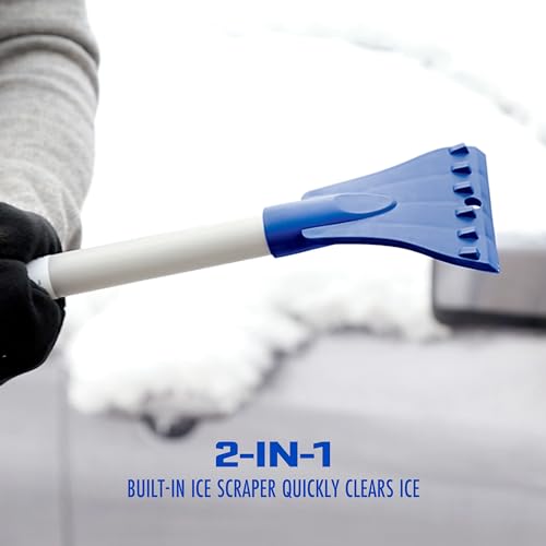 4-in-1 Telescoping Scratch-Free Snow Broom + Ice Scraper with LED Headlights G8259