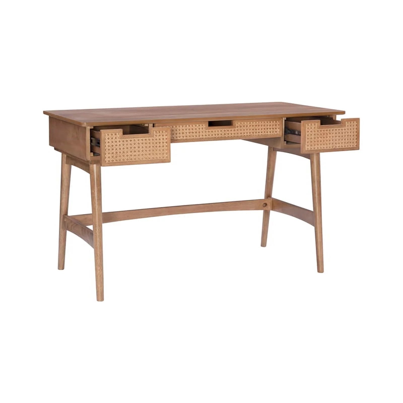 Rattan Wood Desk with Drawers E928273