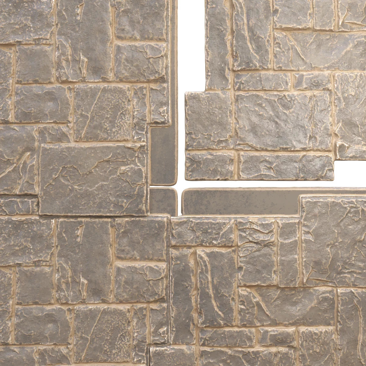 49"W x 24 1/2"H Stacked Stone Faux Siding Panel Z46794
