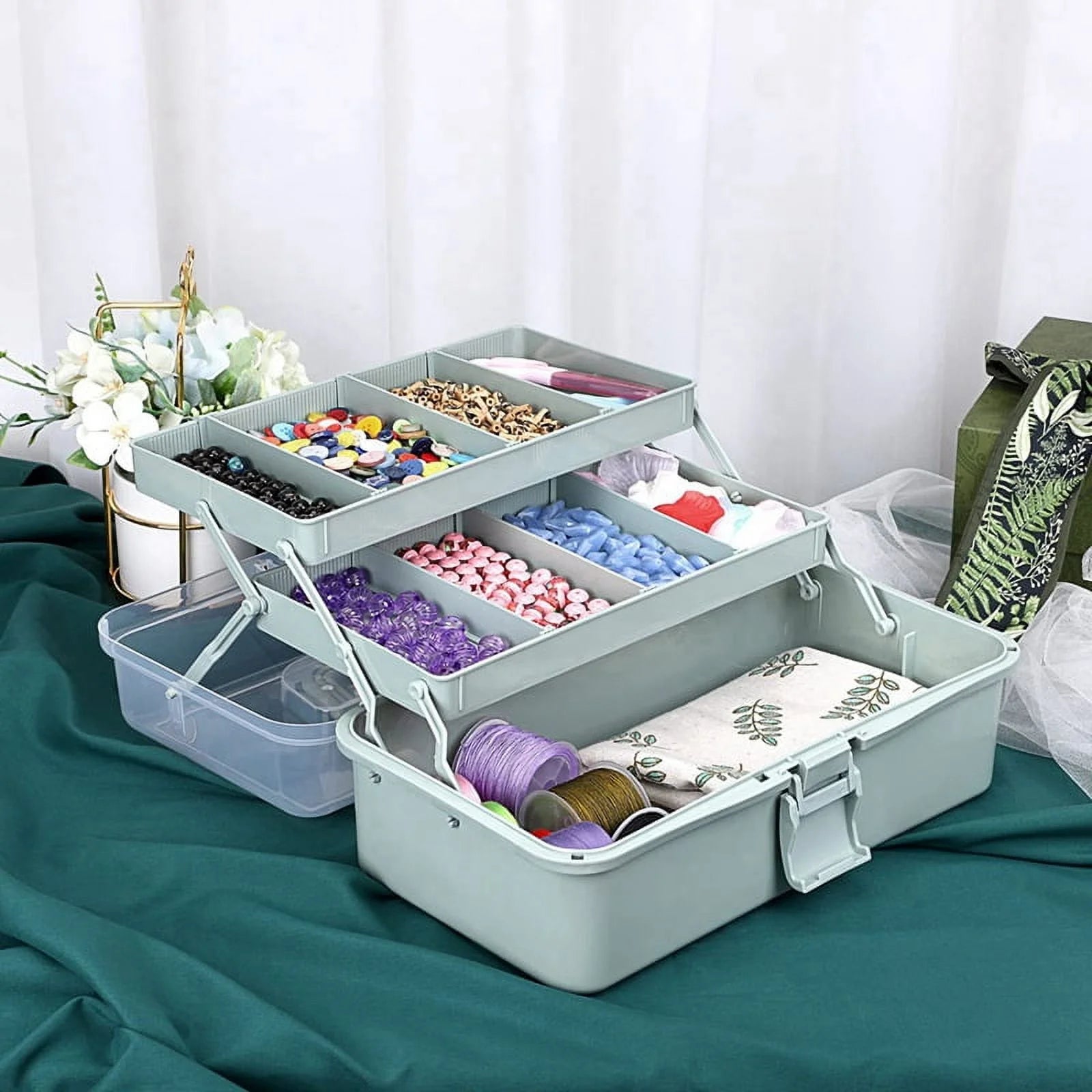 Plastic Dividing Storage Box with Adjustable Spacers Y20168